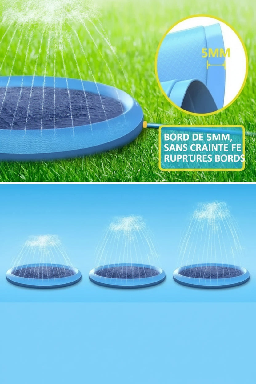 Piscine Gonflable Chien Tapis Pulvérisation | Jeu Eau Été | Petivo-anima