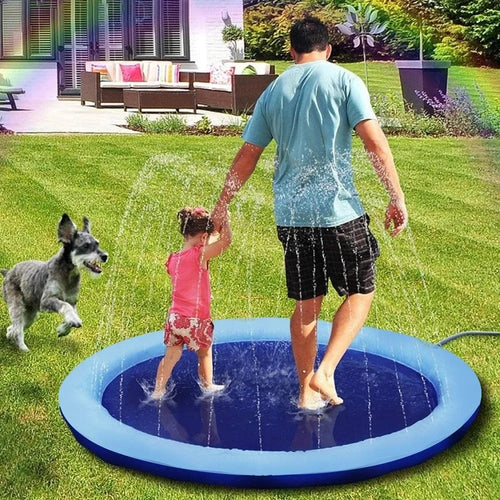 Piscine Gonflable Chien Tapis Pulvérisation | Jeu Eau Été | Petivo-anima