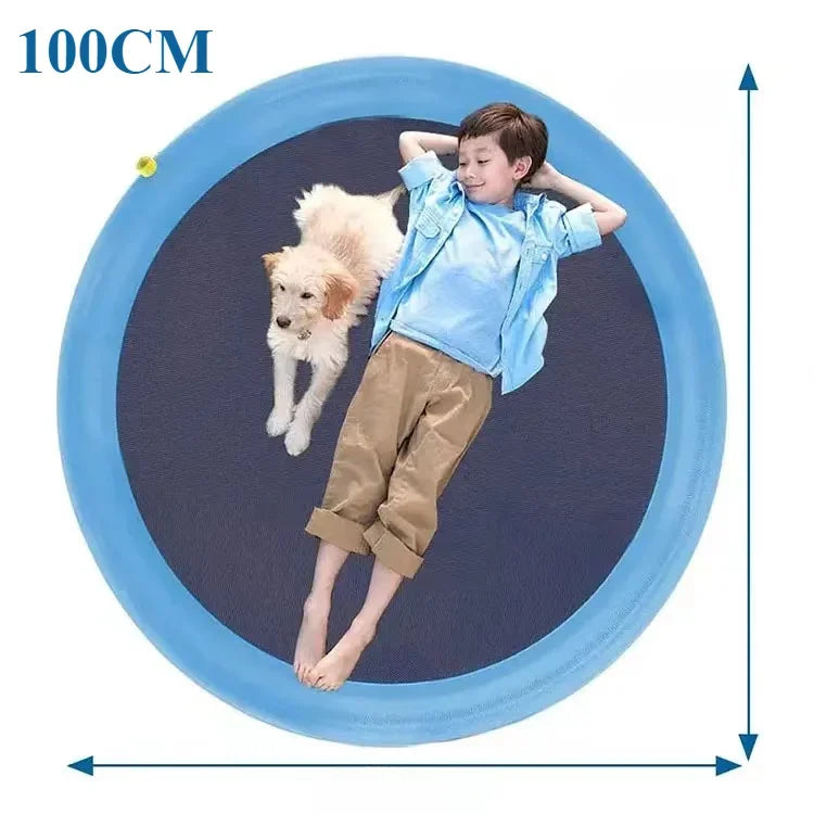 Piscine Gonflable Chien Tapis Pulvérisation | Jeu Eau Été | Petivo-anima