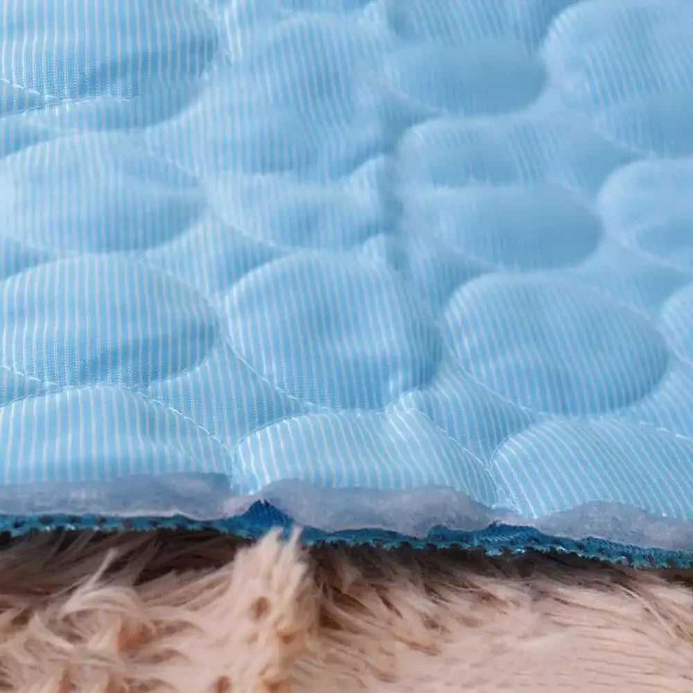 Tapis rafraîchissant en soie glacée pour chien, respirant et lavable – Couverture pour lit et canapé pour petits et grands chiens et chats