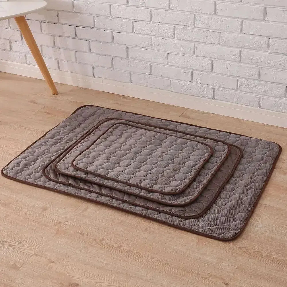 Tapis rafraîchissant en soie glacée pour chien, respirant et lavable – Couverture pour lit et canapé pour petits et grands chiens et chats